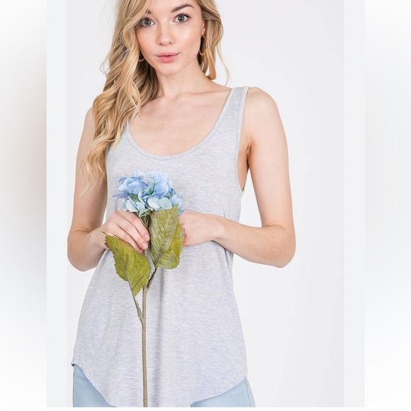 Aritzia Foundation Tank Loose Fit Soft Size Small Women’s US Very Light Grey - Picture 2 of 6